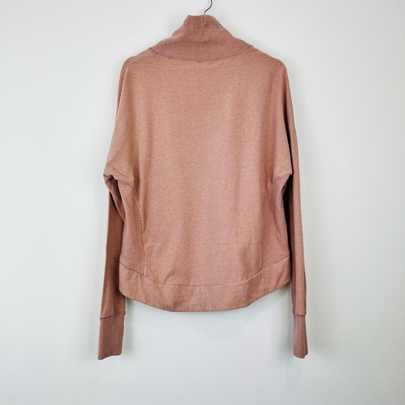 Sweaty Betty Pink Oversized High Neck Logo Dip Hem Yoga Gym Hoodie UK M - Picture 10 of 12